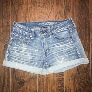 American Eagle Light Wash Jean Shorts
